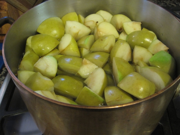  From green unripe apples you can cook jam