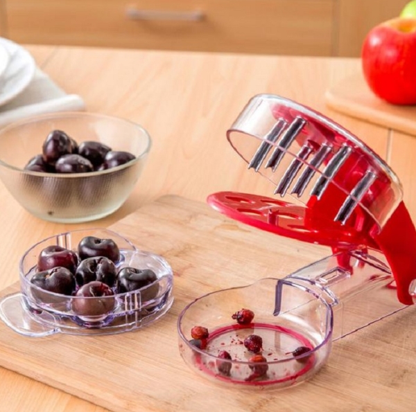  Cherry Scoateți dispozitivul semi-mecanic vă permite să curățați imediat 6 fructe de padure