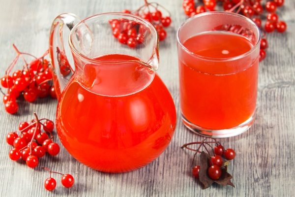  Juice from the berries of viburnum ordinary