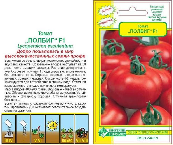  Семена от домати Polbig F1