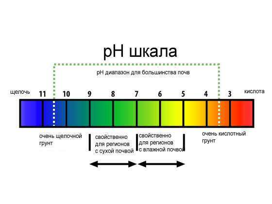 Escala de pH do solo